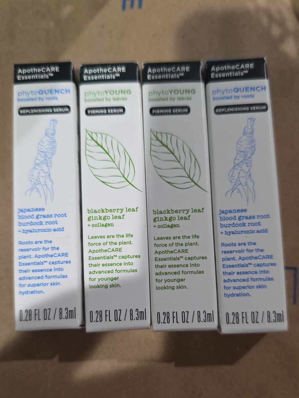 PhytoQuench / PhytoYoung Replenishing & Firming Serums - White 4 Pieces